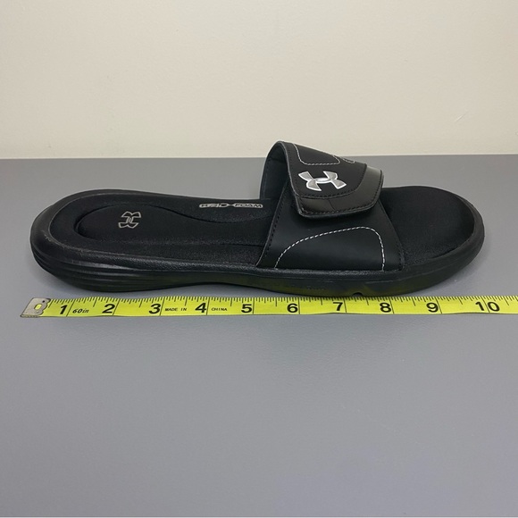 Under Armour 4D Foam Black Adjustable Slide Sandals Women’s Size 9 - Picture 6 of 12